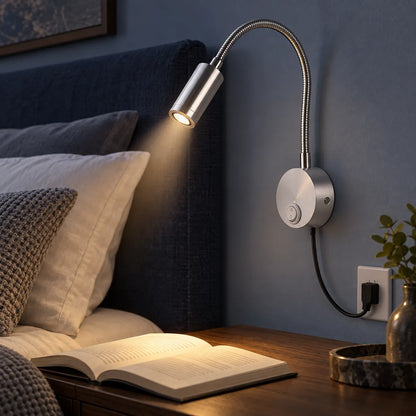 Applique Murale Flexa | Lampe murale LED flexible pour lecture, chevet et bureau