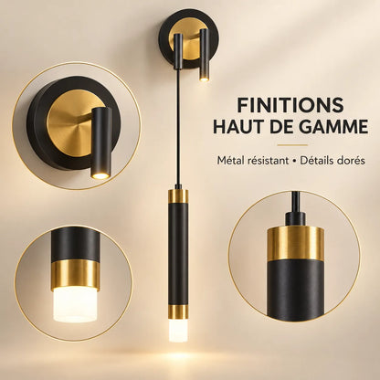 Applique Murale Linea | Lampe murale linéaire en fer, chambre et lecture