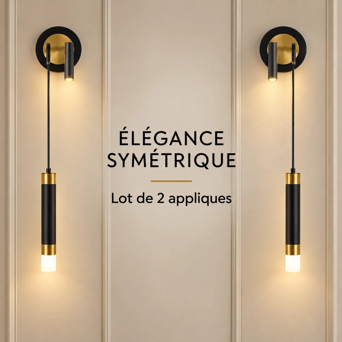 Applique Murale Linea | Lampe murale linéaire en fer, chambre et lecture