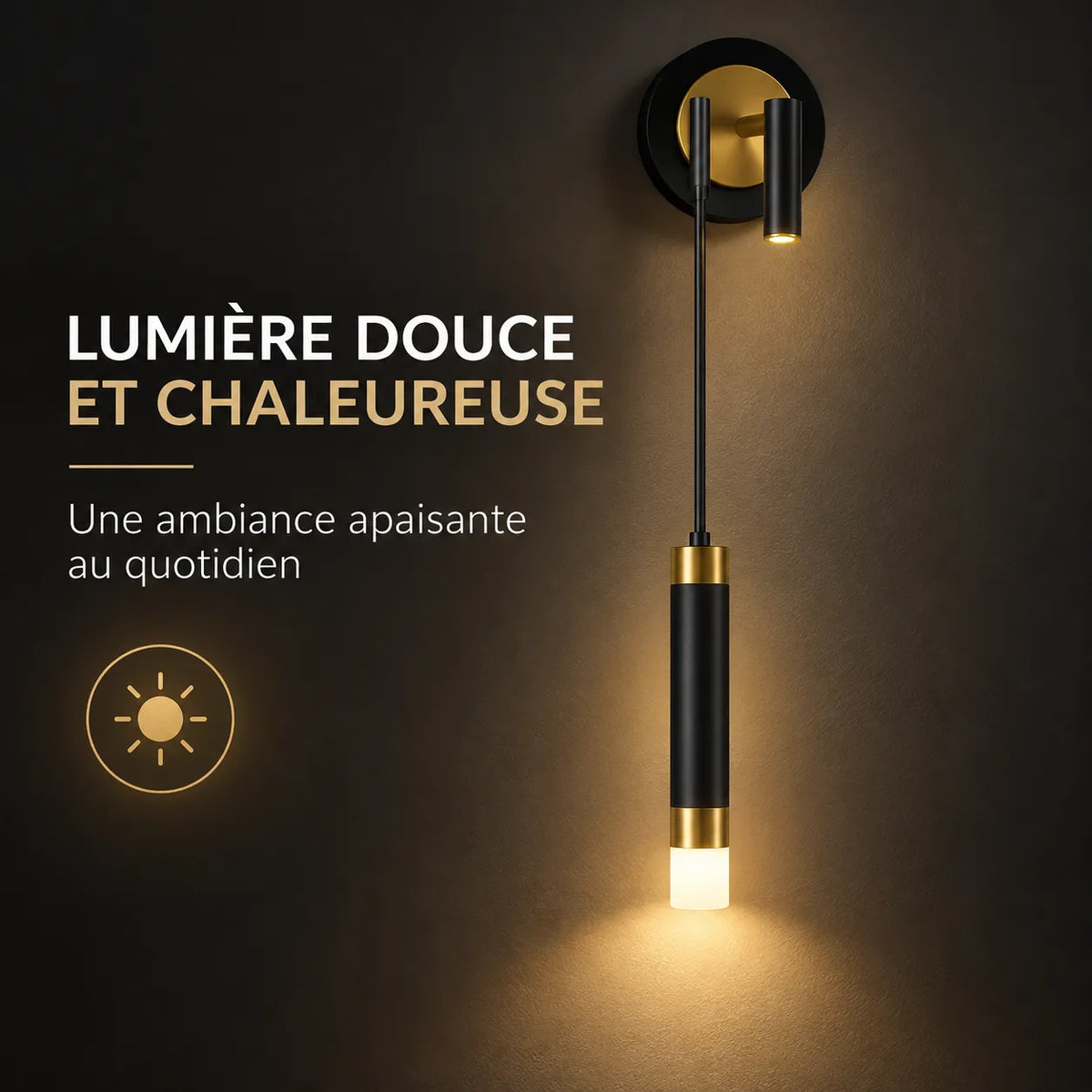 Applique Murale Linea | Lampe murale linéaire en fer, chambre et lecture