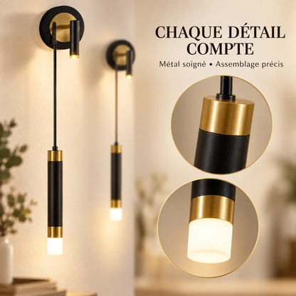 Applique Murale Linea | Lampe murale linéaire en fer, chambre et lecture