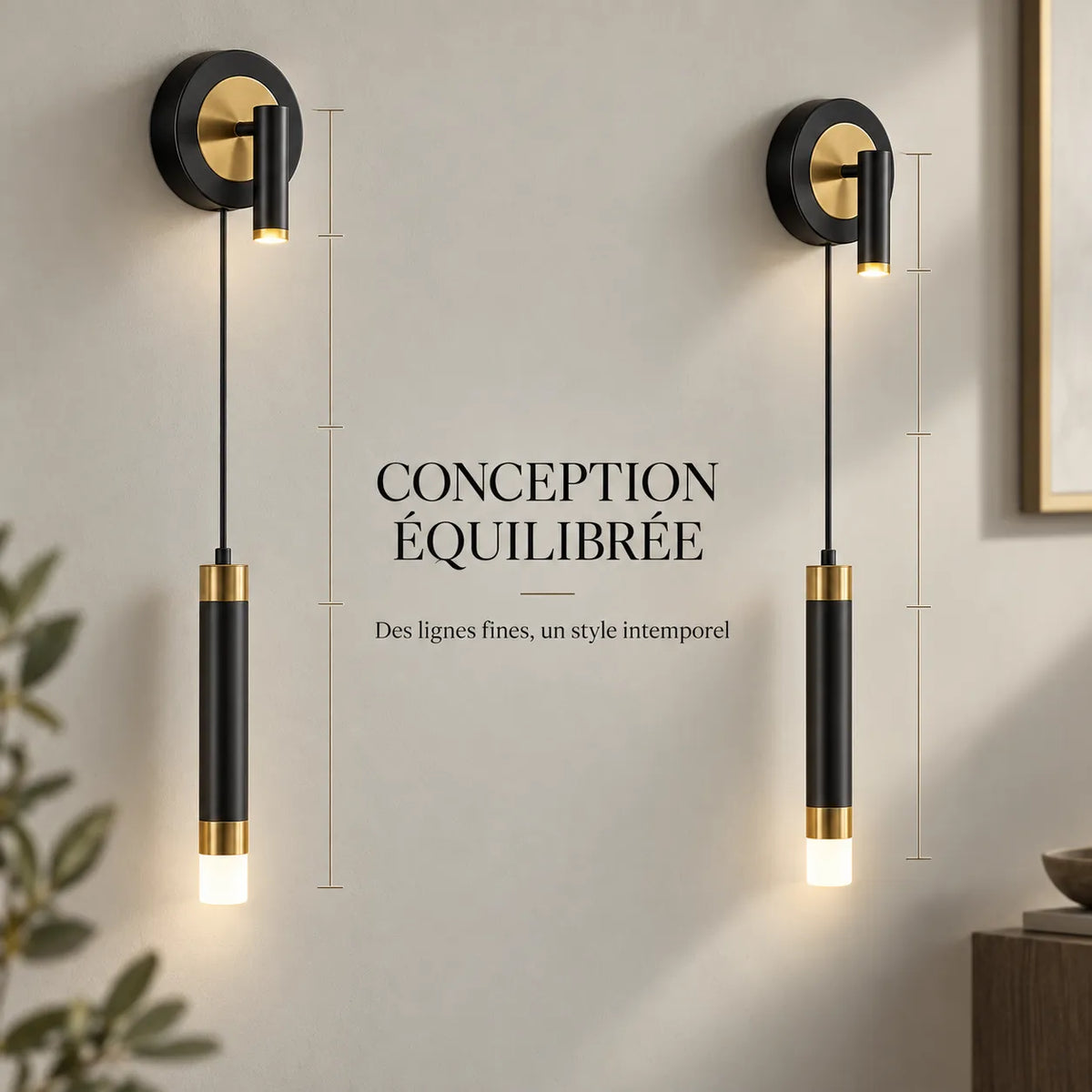 Applique Murale Linea | Lampe murale linéaire en fer, chambre et lecture