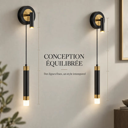 Applique Murale Linea | Lampe murale linéaire en fer, chambre et lecture
