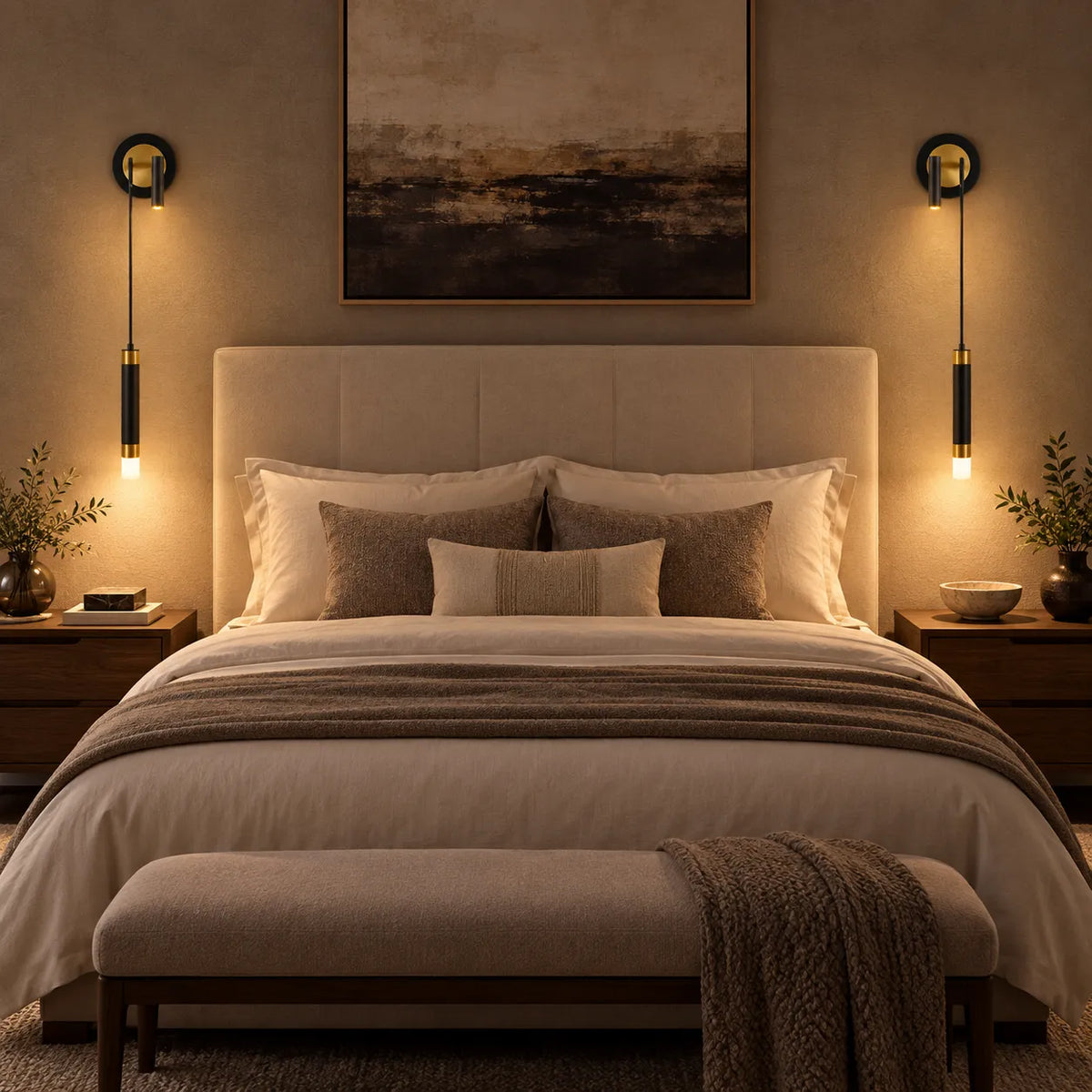 Applique Murale Linea | Lampe murale linéaire en fer, chambre et lecture