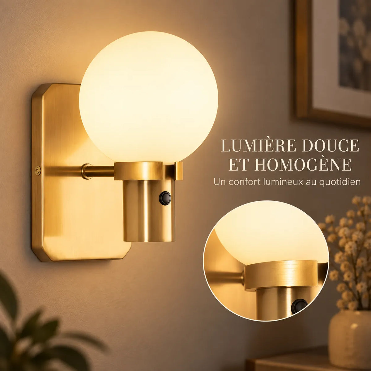 Applique Murale Volta | Applique Murale sans fil rechargeable dimmable avec télécommande