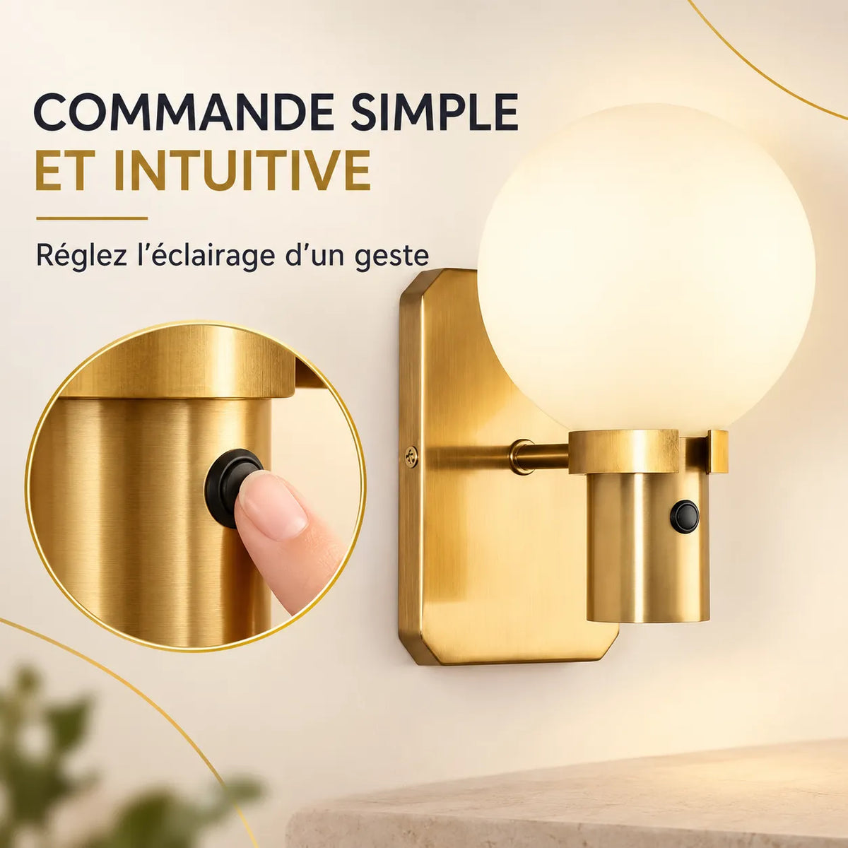 Applique Murale Volta | Applique Murale sans fil rechargeable dimmable avec télécommande