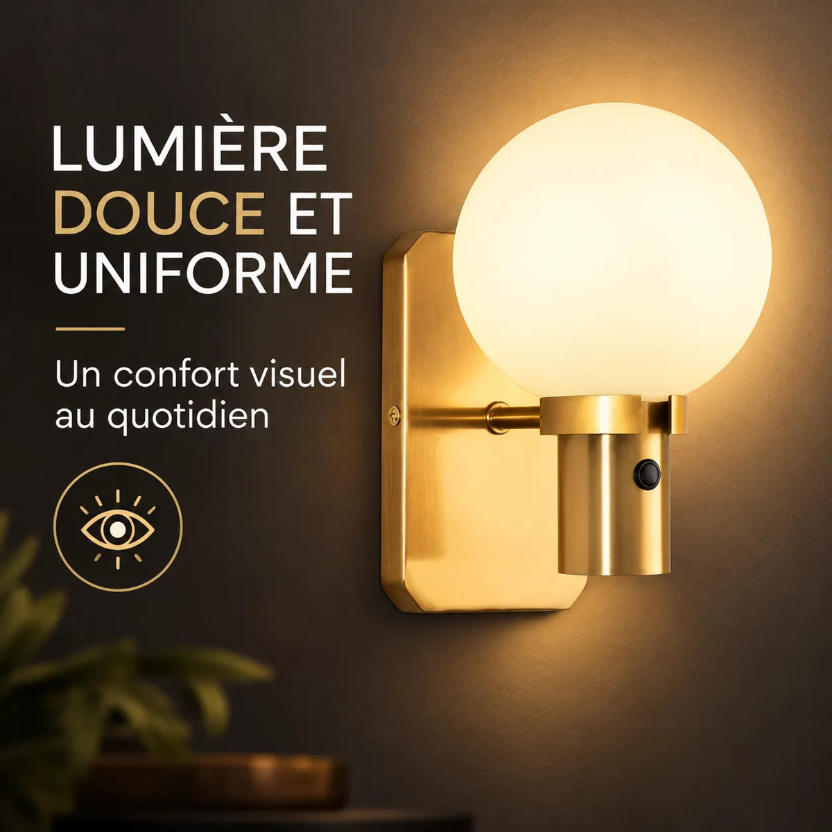 Applique Murale Volta | Applique Murale sans fil rechargeable dimmable avec télécommande