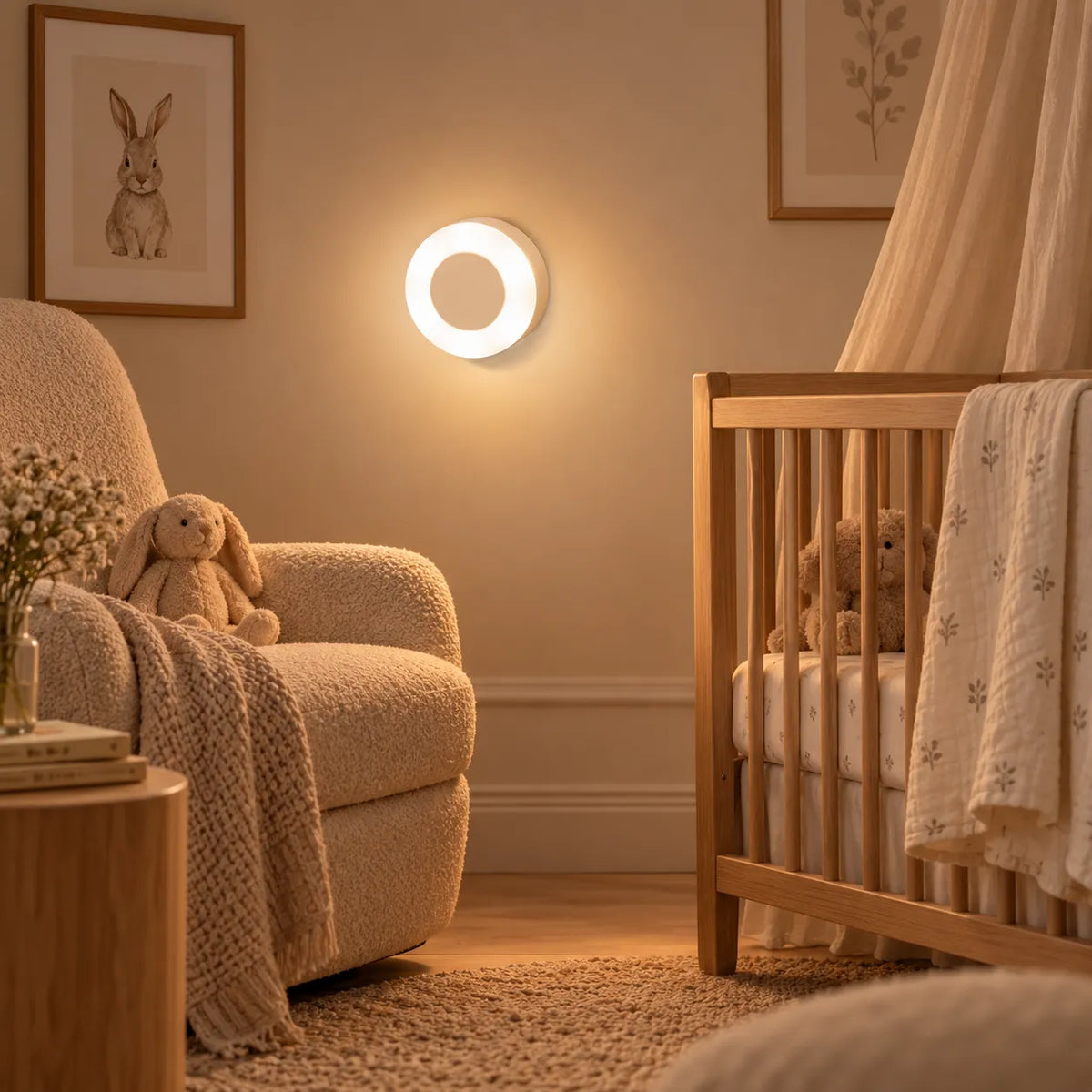 Applique Murale LED Fimura | Lampe murale sans fil rechargeable, tactile et magnétique