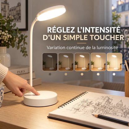 Lampe de Bureau LED Portable  | Lampe de chevet tactile, 9 modes de luminosité