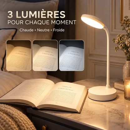 Lampe de Bureau LED Portable  | Lampe de chevet tactile, 9 modes de luminosité