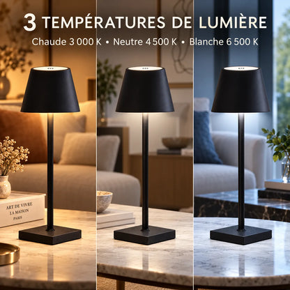 Lampe de Table LED Rechargeable | Lampe de chevet tactile, tuyau ajustable, USB-C