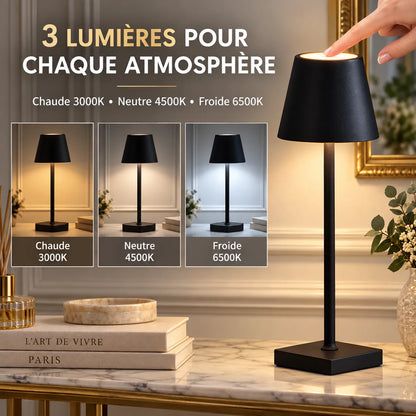 Lampe de Table LED Rechargeable | Lampe de chevet tactile, tuyau ajustable, USB-C