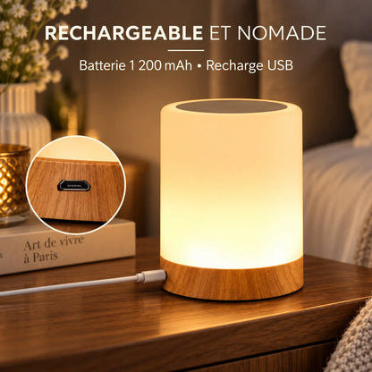 Lampe de Chevet ammtoo | Lampe tactile RGB rechargeable, veilleuse pour chambre
