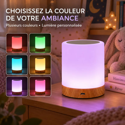 Lampe de Chevet ammtoo | Lampe tactile RGB rechargeable, veilleuse pour chambre