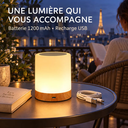 Lampe de Chevet ammtoo | Lampe tactile RGB rechargeable, veilleuse pour chambre