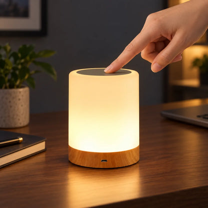 Lampe de Chevet ammtoo | Lampe tactile RGB rechargeable, veilleuse pour chambre