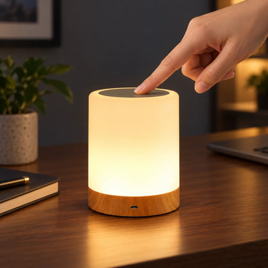 Lampe de Chevet ammtoo | Lampe tactile RGB rechargeable, veilleuse pour chambre