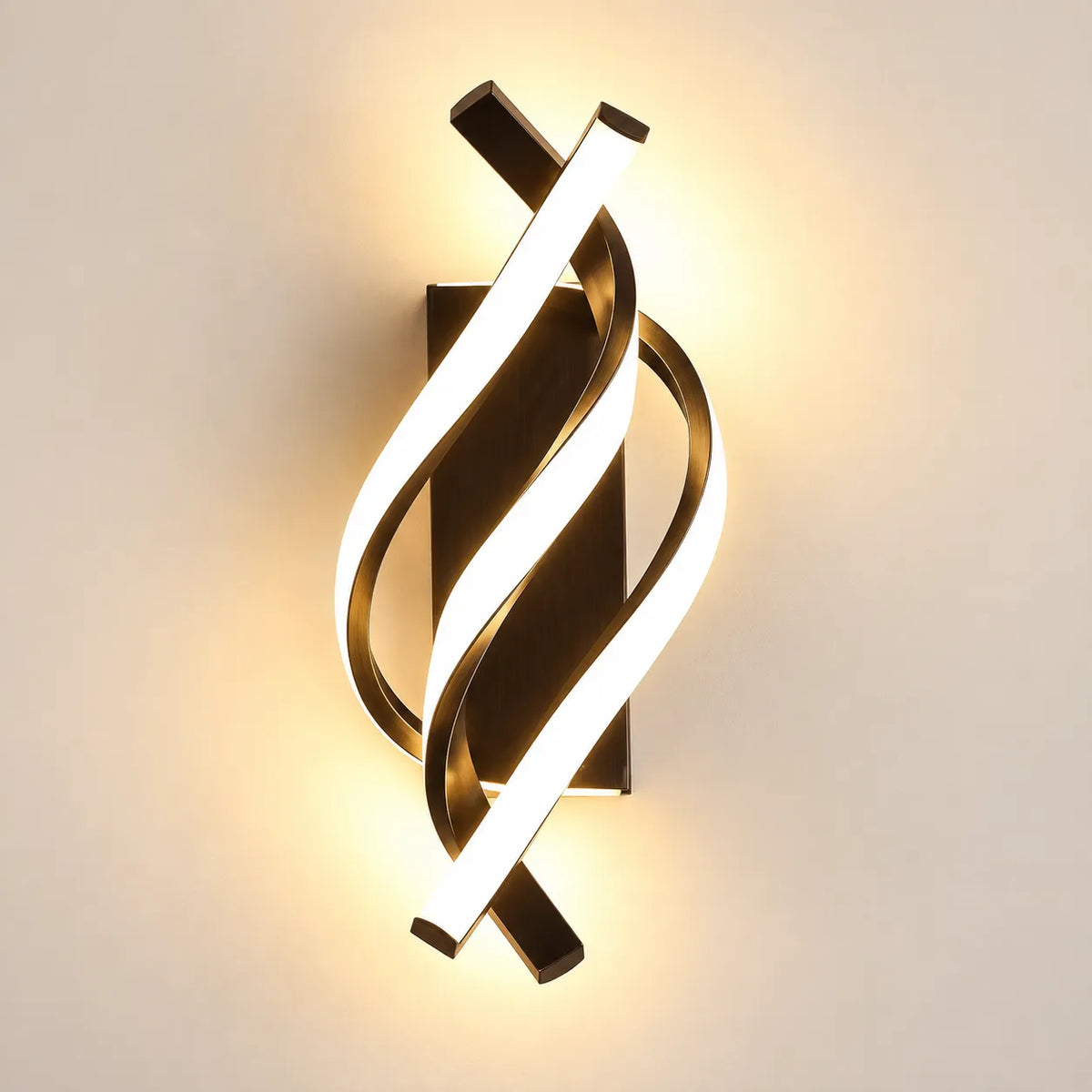 Applique Murale Spirale | Lampe murale LED design courbé, chambre, salon et couloir