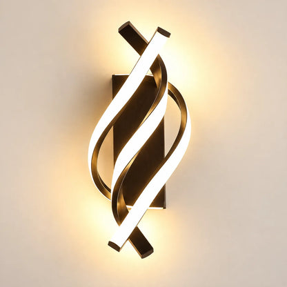 Applique Murale Spirale | Lampe murale LED design courbé, chambre, salon et couloir