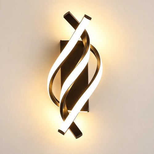 Applique Murale Spirale | Lampe murale LED design courbé, chambre, salon et couloir