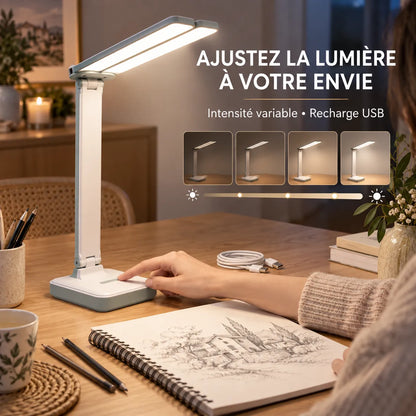 Lampe de Bureau | Lampe de chevet USB tactile, 3 niveaux de luminosité