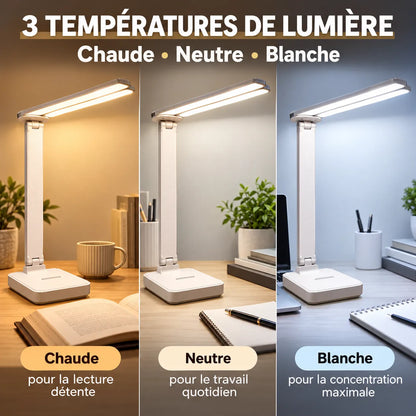 Lampe de Bureau | Lampe de chevet USB tactile, 3 niveaux de luminosité