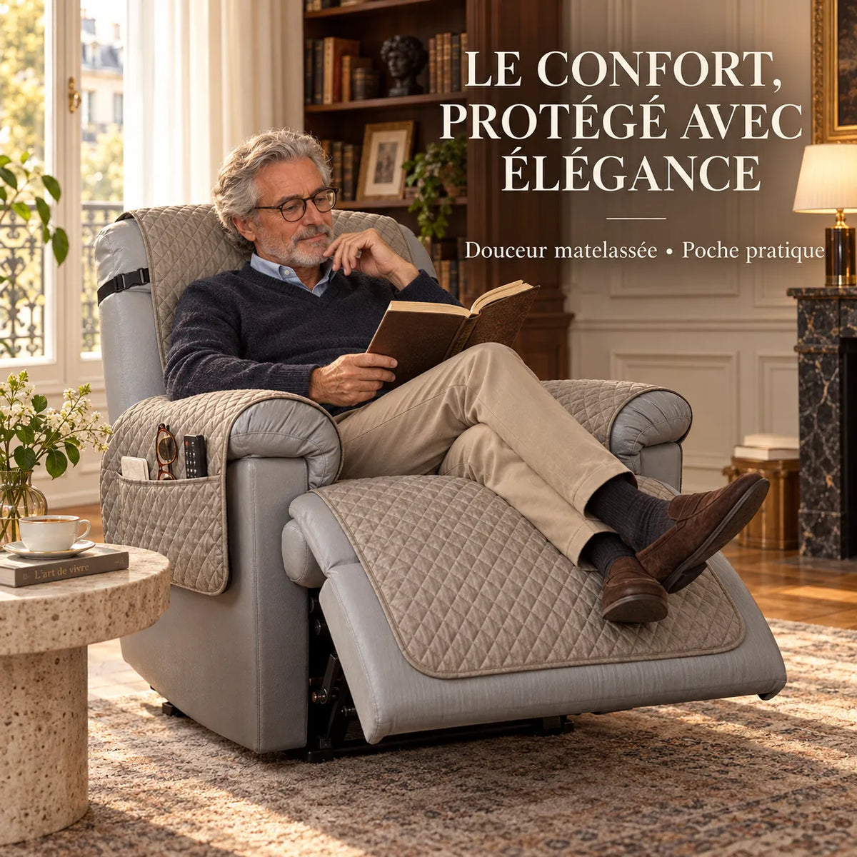 Housse de canapé inclinable | Couvre canapé antidérapant pour animaux