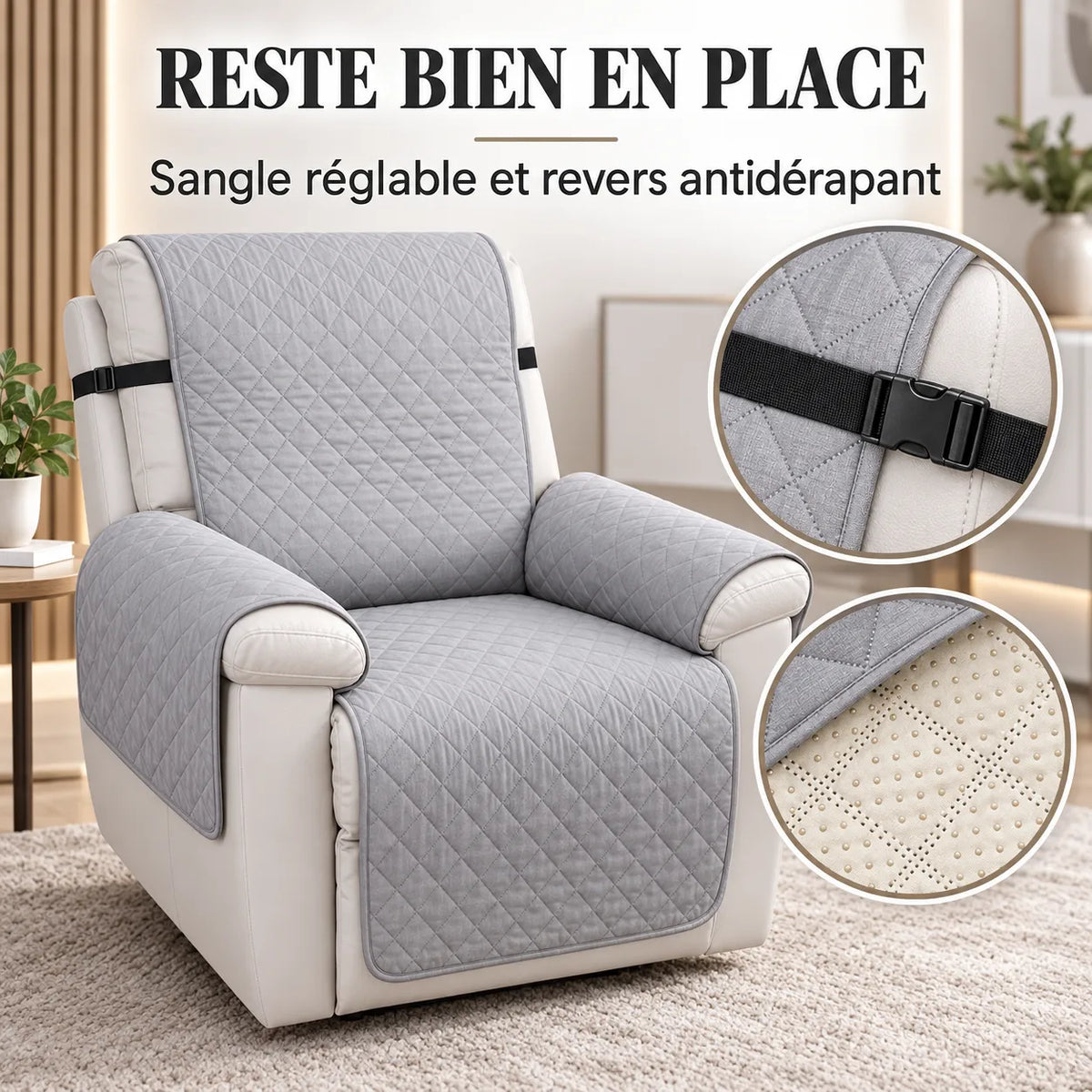 Housse de canapé inclinable | Couvre canapé antidérapant pour animaux