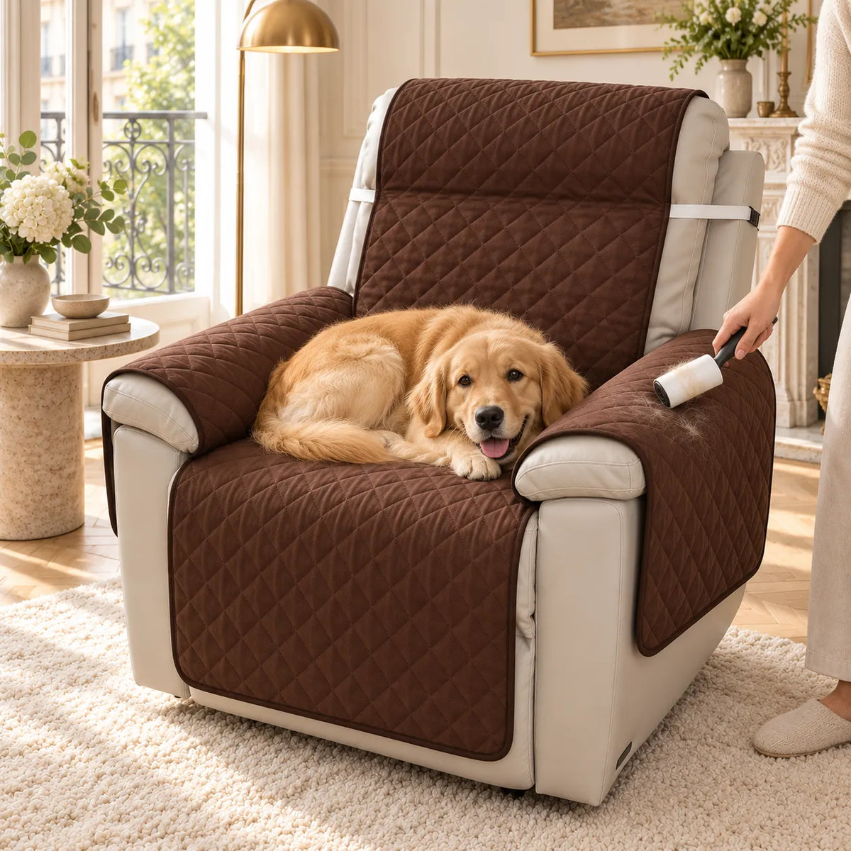 Housse de canapé inclinable | Couvre canapé antidérapant pour animaux