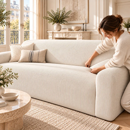 Housse de canapé bohème | Couvre canapé épais en polaire jacquard