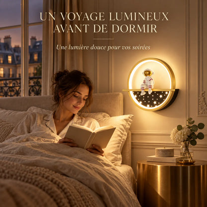 Applique murale chambre enfant | Lampe astronaute à lumière tricolore