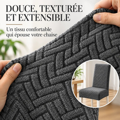 Housse de chaise extensible | Protection universelle en jacquard