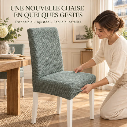 Housse de chaise extensible | Protection universelle en jacquard