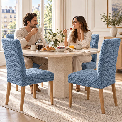 Housse de chaise extensible | Protection universelle en jacquard
