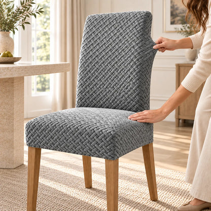Housse de chaise extensible | Protection universelle en jacquard