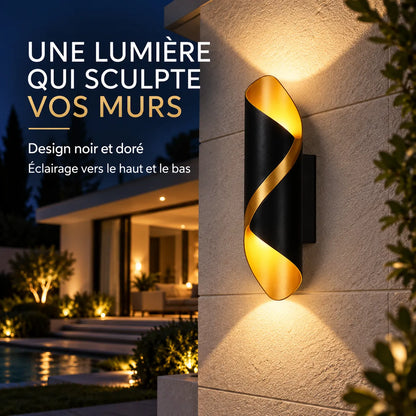 Applique murale LED en spirale | Design nordique IP65