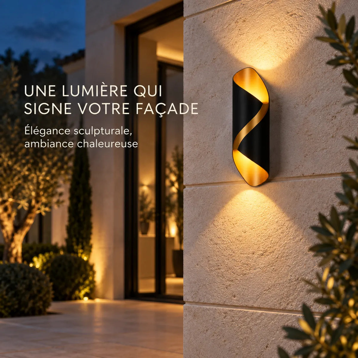 Applique murale LED en spirale | Design nordique IP65