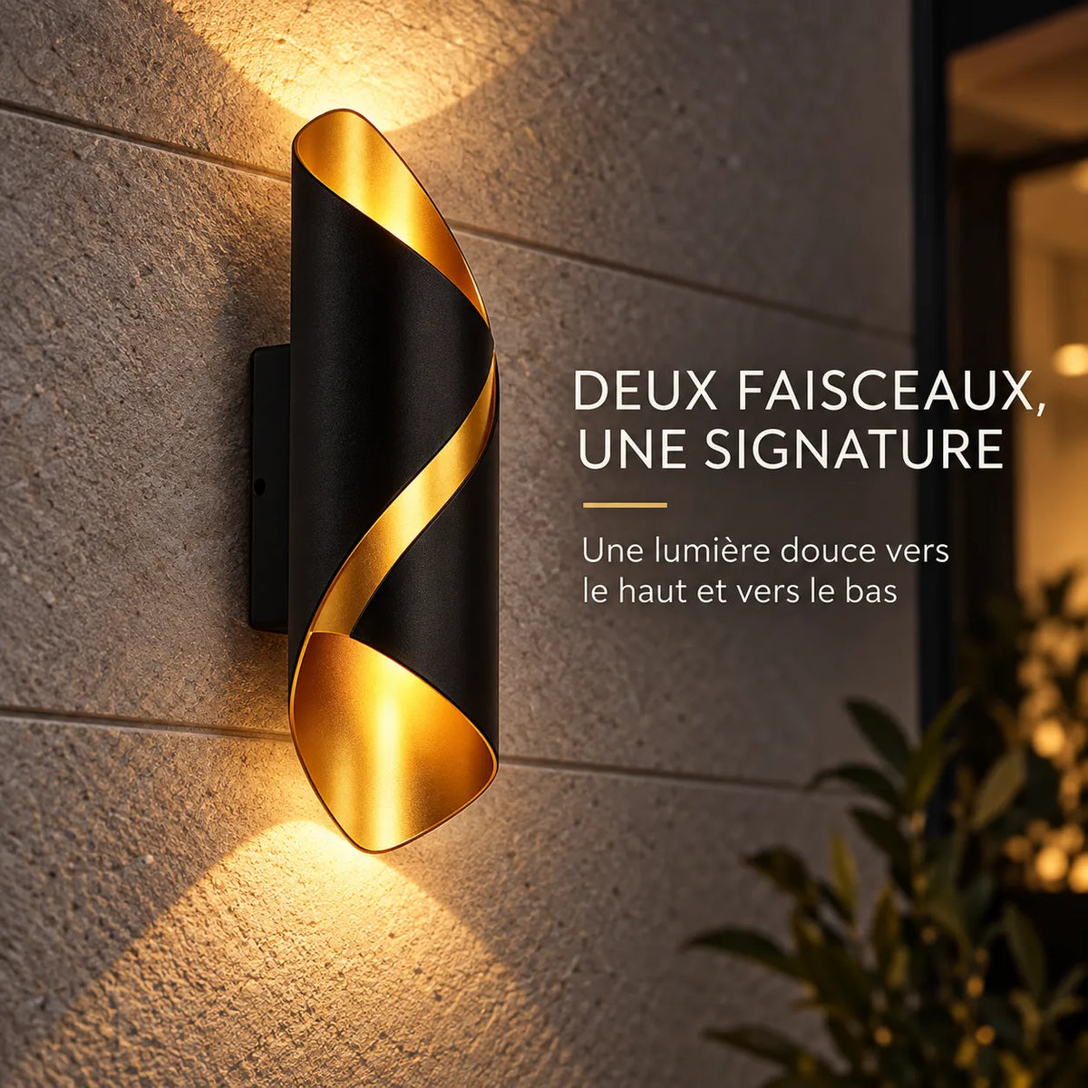 Applique murale LED en spirale | Design nordique IP65