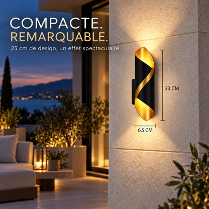 Applique murale LED en spirale | Design nordique IP65