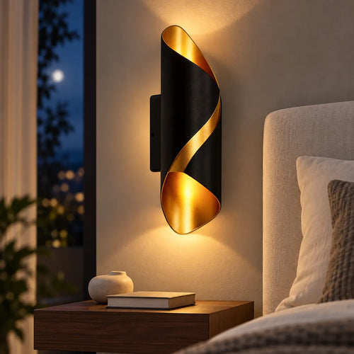 Applique murale LED en spirale | Design nordique IP65