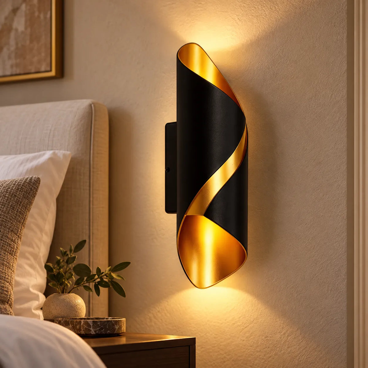 Applique murale LED en spirale | Design nordique IP65