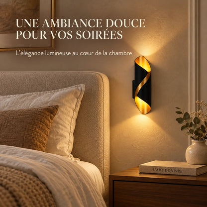 Applique murale LED en spirale | Design nordique IP65