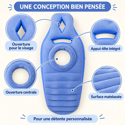 Coussin de grossesse gonflable | Matelas de maternité avec ouverture ventrale