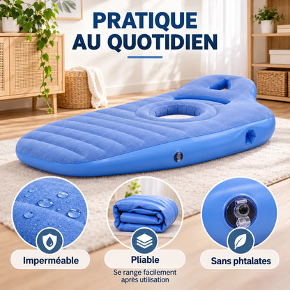 Coussin de grossesse gonflable | Matelas de maternité avec ouverture ventrale