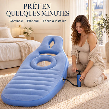 Coussin de grossesse gonflable | Matelas de maternité avec ouverture ventrale