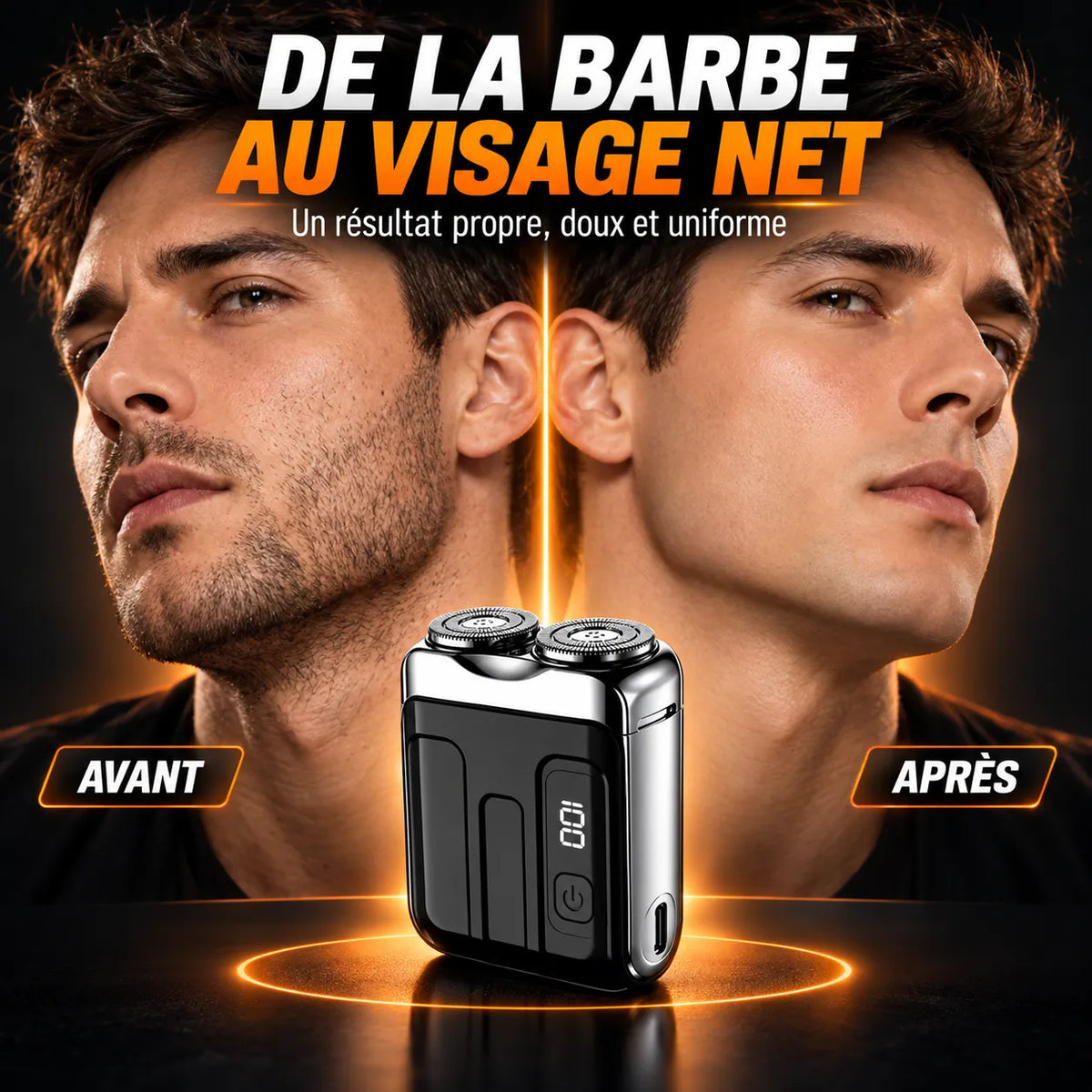 Mini rasoir électrique pour hommes | Recharge USB-C