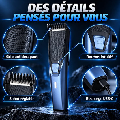 Tondeuse barbe AUTHONE sans fil USB-C pour homme