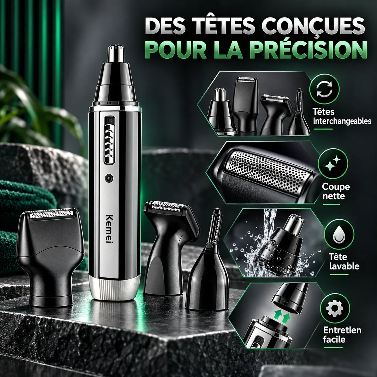 Tondeuse barbe Parizor 3en 1 multifonction rechargeable