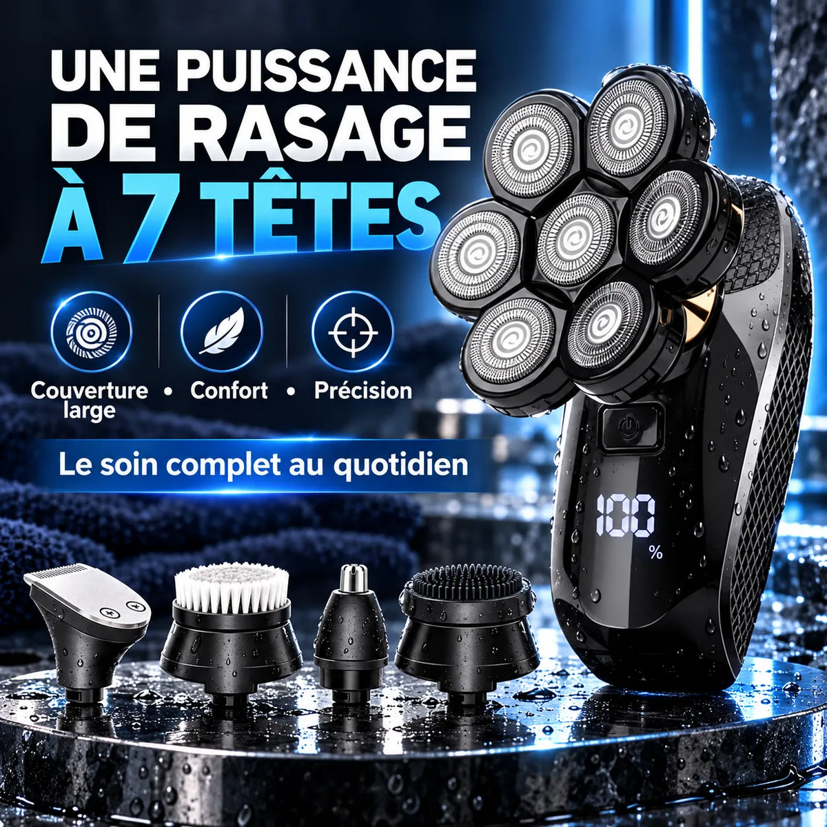 Rasoir électrique 7D COSOUL V8 pour homme