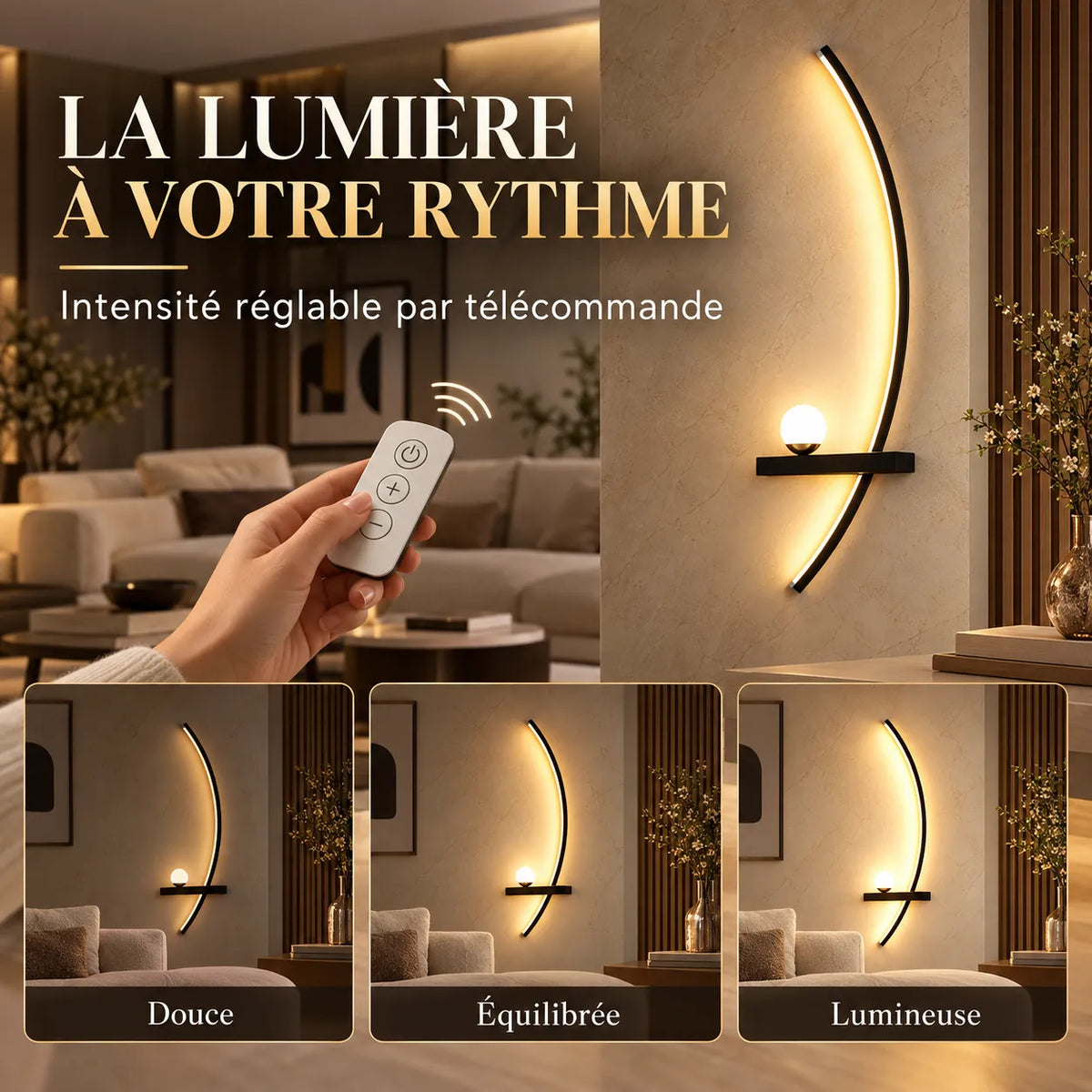 Applique Murale LED moderne avec télécommande
